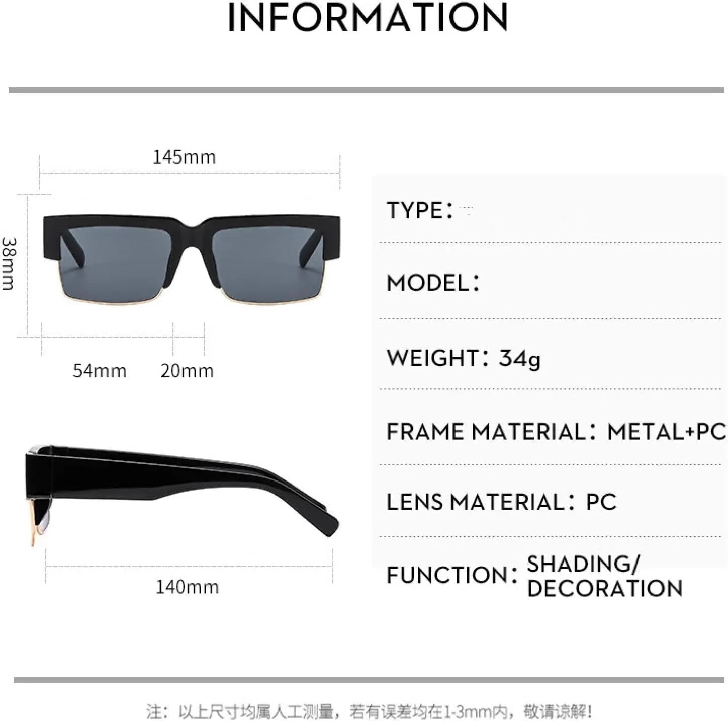 Trendy Half Frame Sunglasses Men Women Luxury Outdoors Driving Fishing Shade Sun Glasses Uv400