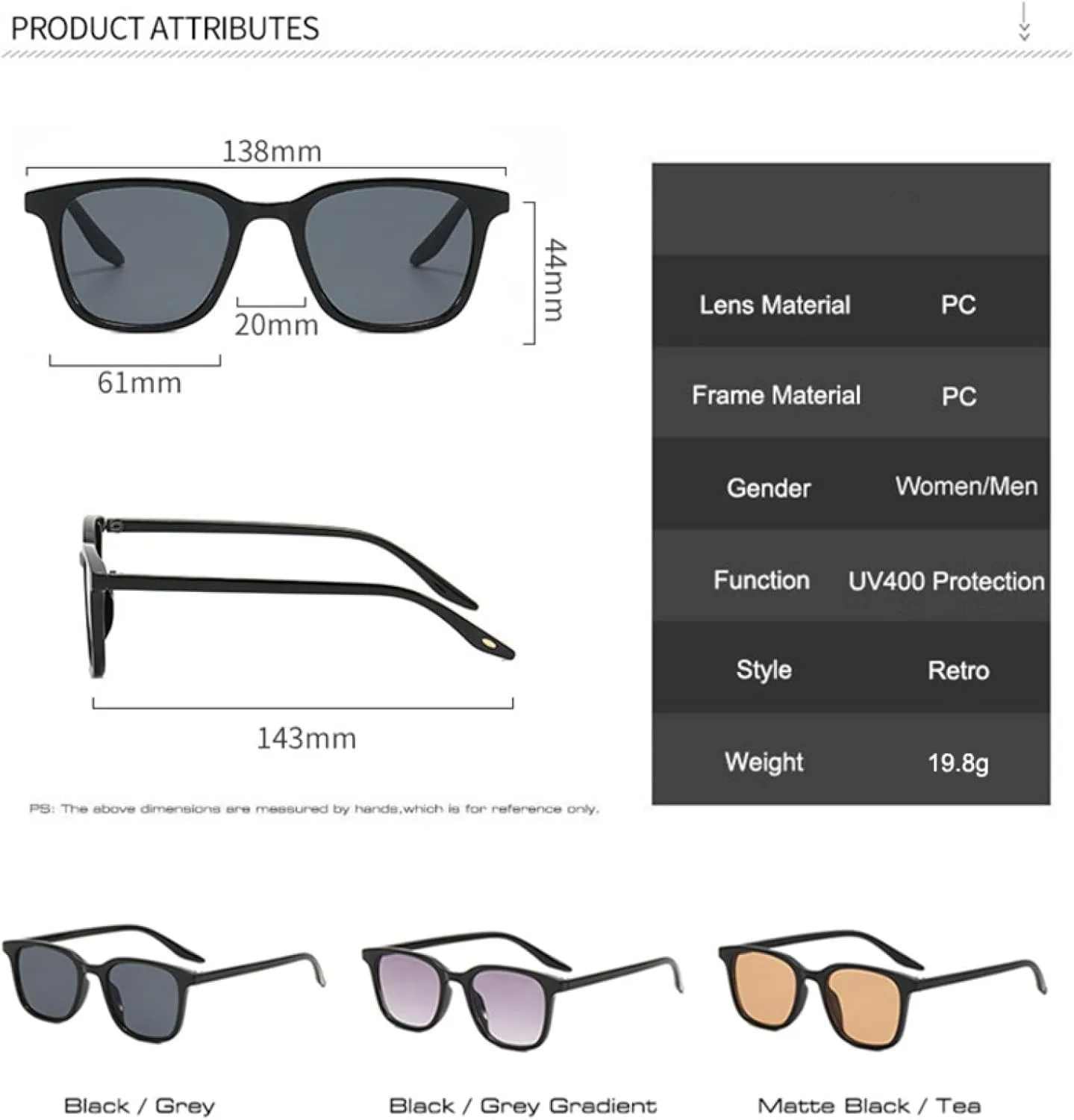 Ultra Light Retro Sunglasses Popular Contrast Color Matte Gradient Shades Uv400