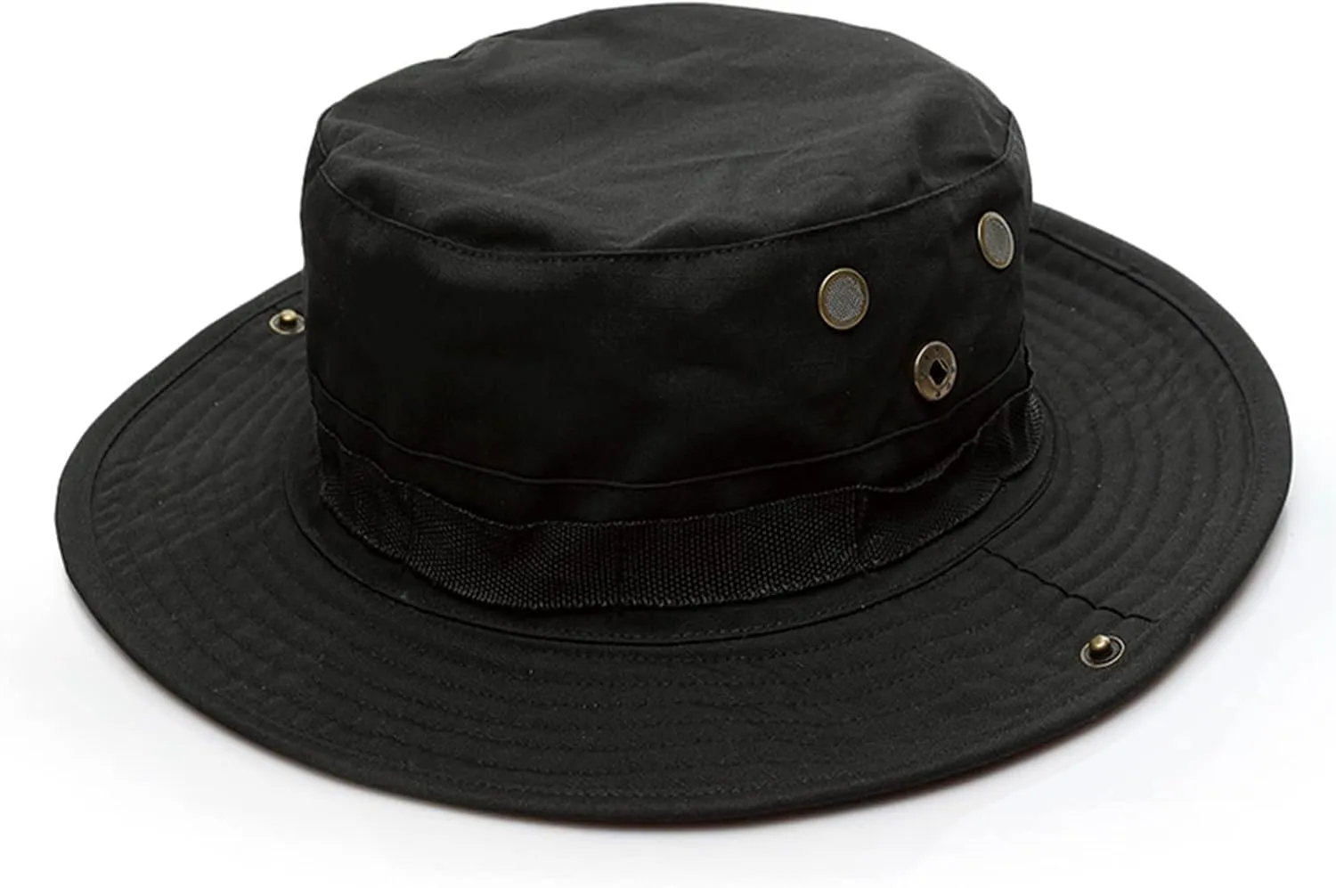 Unisex Summer Men Bonnie Hat Round Top Round Brim Waterproof Bucket Hat Sun Visor Camping Mountaineering Windproof