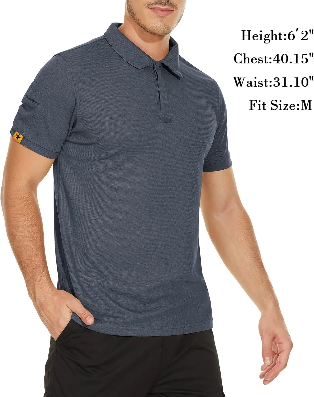 V VALANCH 3 Pack Polo Shirts for Men Short Sleeve Golf Tennis Work Summer Moisture Wicking Shirts