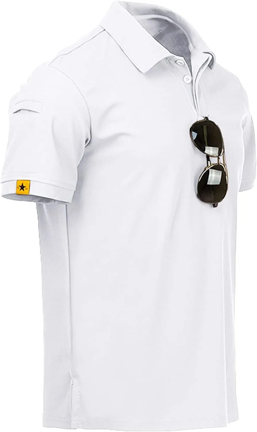 V VALANCH Polo Shirts for Men 2 Pack Golf Shirts Short Sleeve Collared Tennis T-Shirt Work Polos