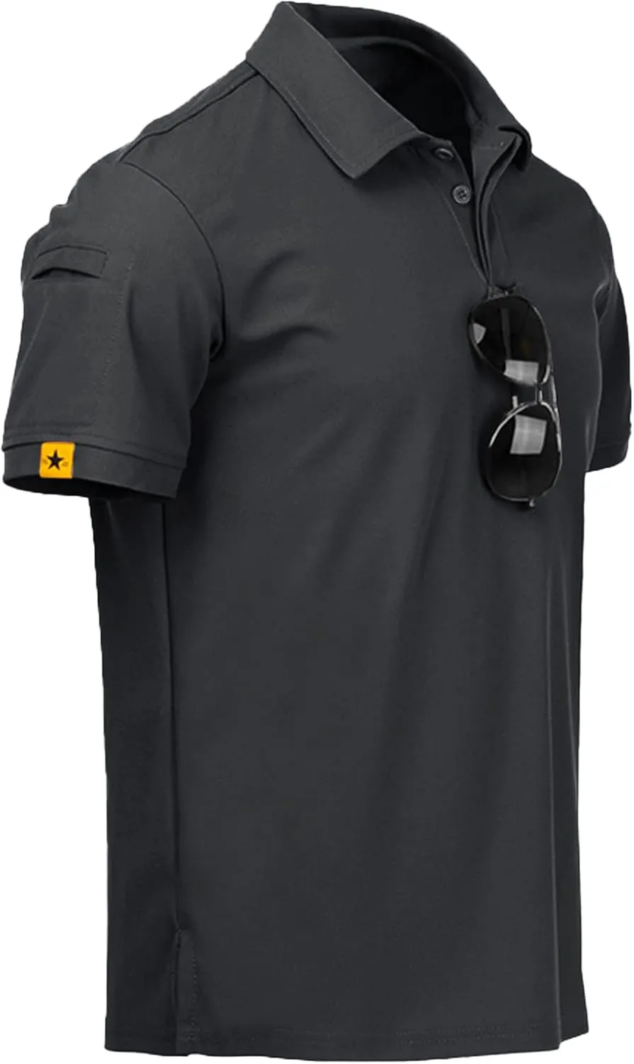 V VALANCH Polo Shirts for Men 2 Pack Golf Shirts Short Sleeve Collared Tennis T-Shirt Work Polos