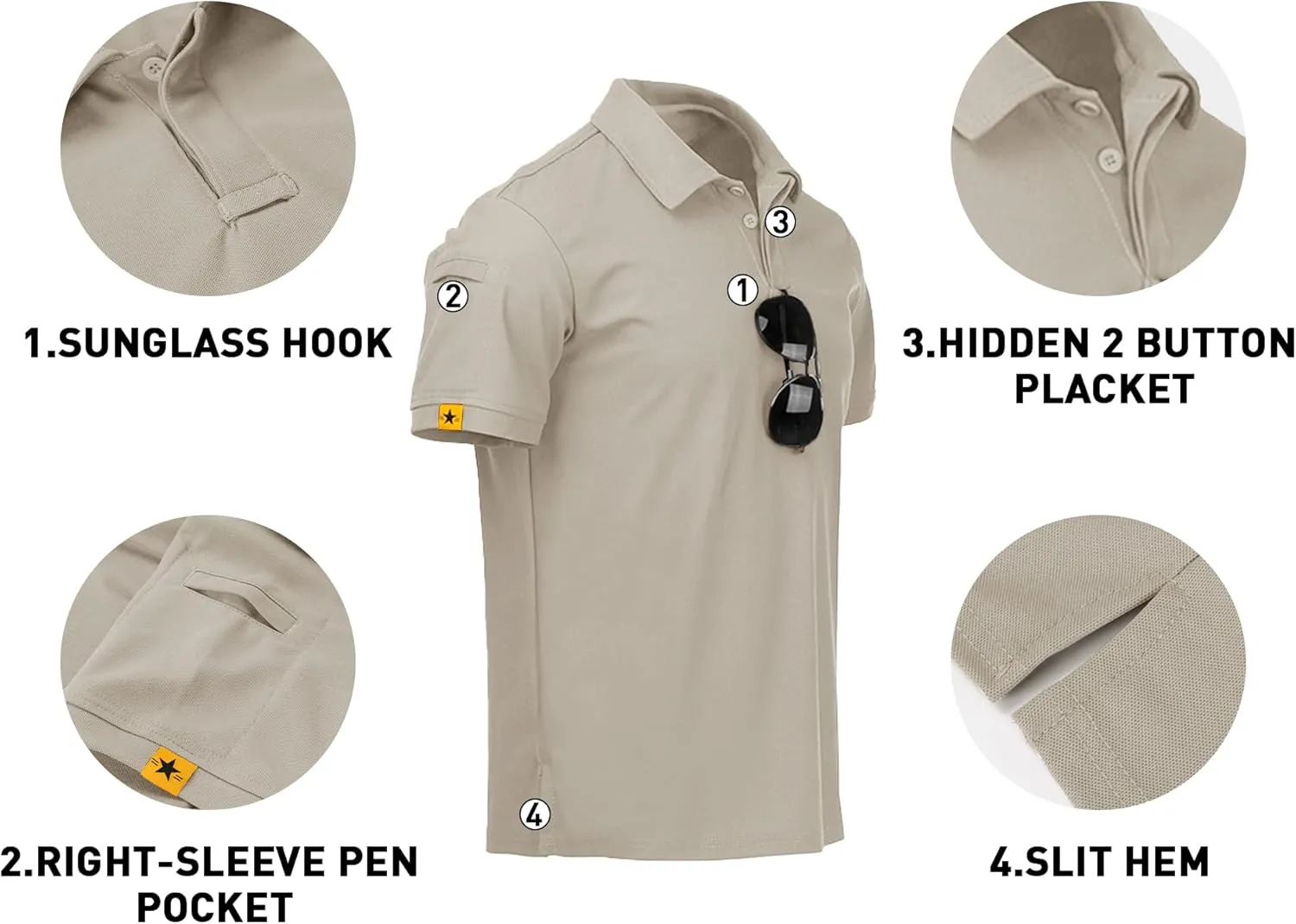V VALANCH Polo Shirts for Men 2 Pack Golf Shirts Short Sleeve Collared Tennis T-Shirt Work Polos