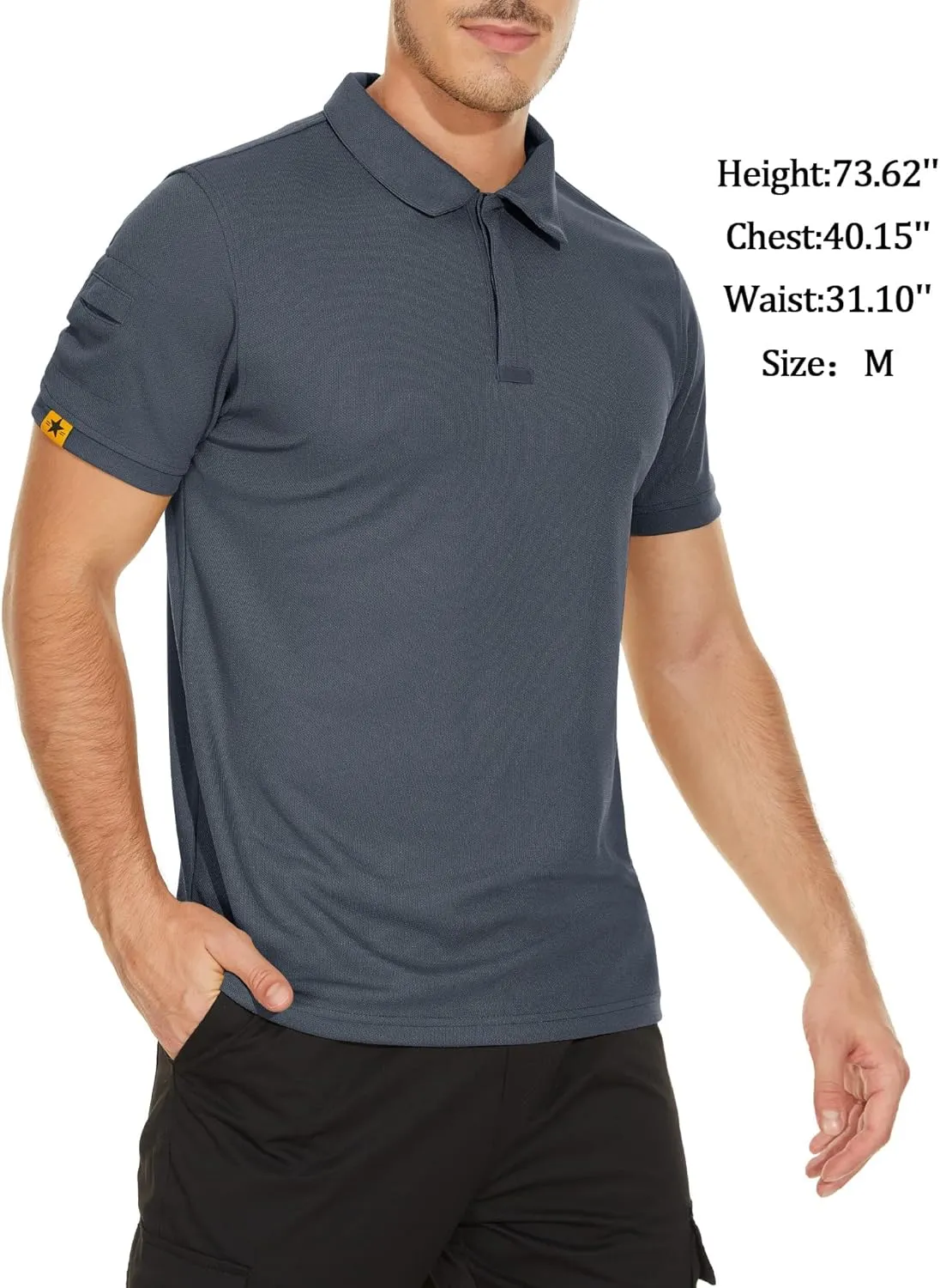 V VALANCH Polo Shirts for Men 4 Pack Short Sleeve Cool Dri Collared Tennis Golf Shirts