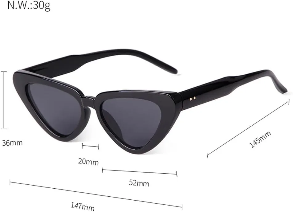 Vintage Cat Eye Sunglasses for Women Frame Retro Sunglasses Trendy Accessories UV400