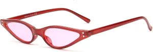 Vintage Cat Eye Sunglasses Small Rivet Women Designer Shades Sun Glasses