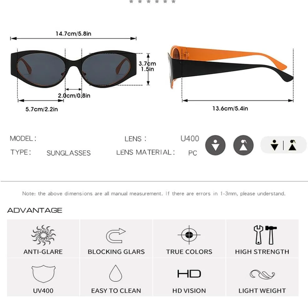 Vintage Cat Eye Sunglasses Women Men Retro Sun Glasses Female Shades Traveling Eyewear UV400