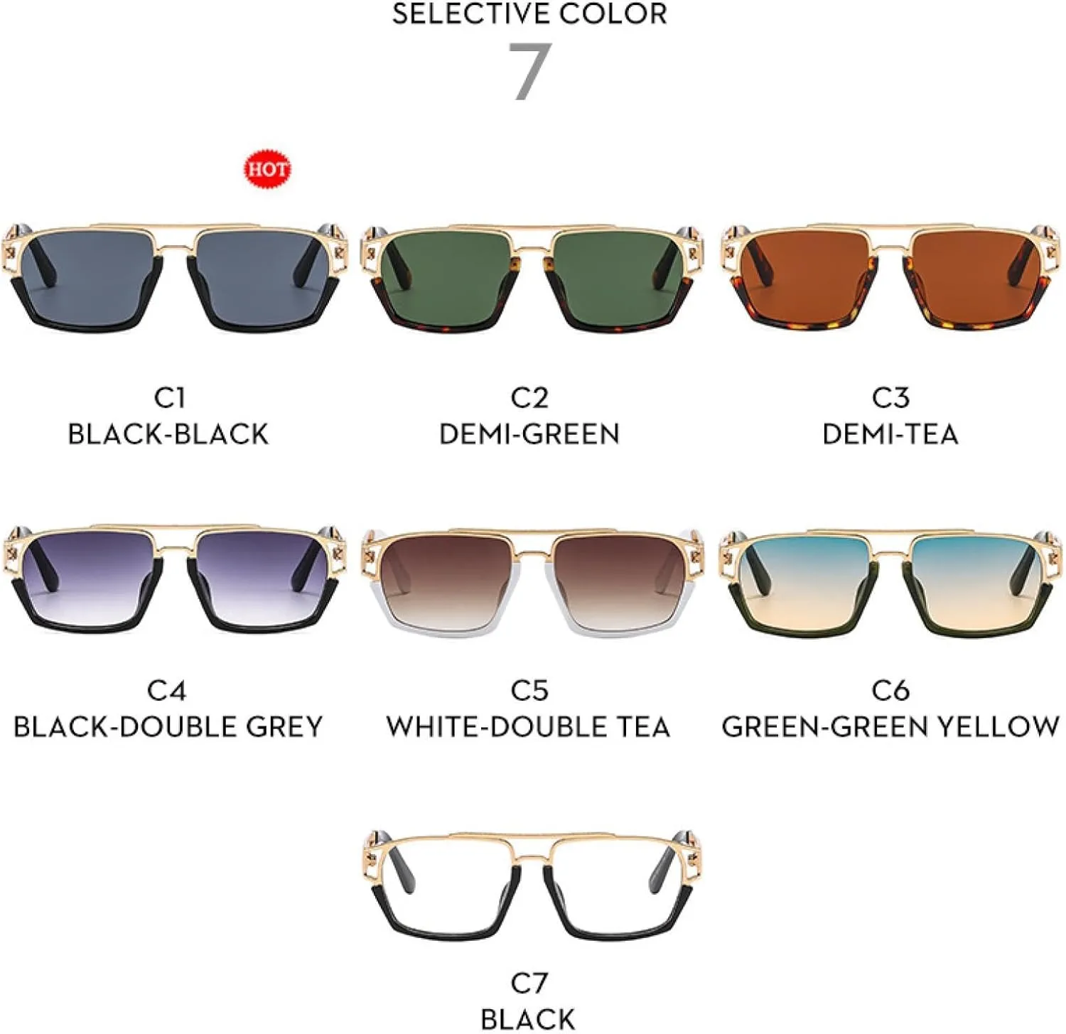Vintage Punk Sunglasses Men Leopard Green Small Sun Glasses for Women Luxury Eyewear Uv400