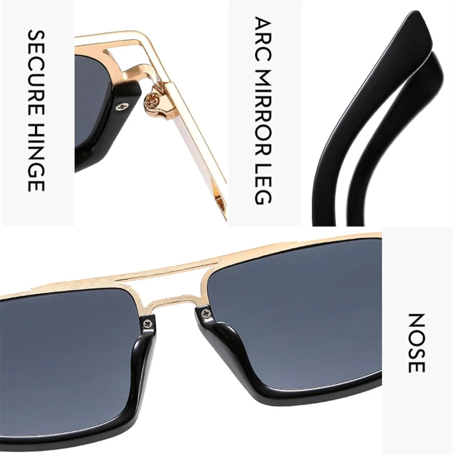 Vintage Punk Sunglasses Men Leopard Green Small Sun Glasses for Women Luxury Eyewear Uv400
