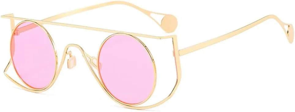 Vintage Round Sunglasses Men Small Frame Alloy Sun Glasses Female UV400 Driving Shades Steampunk Goggles Eyewear