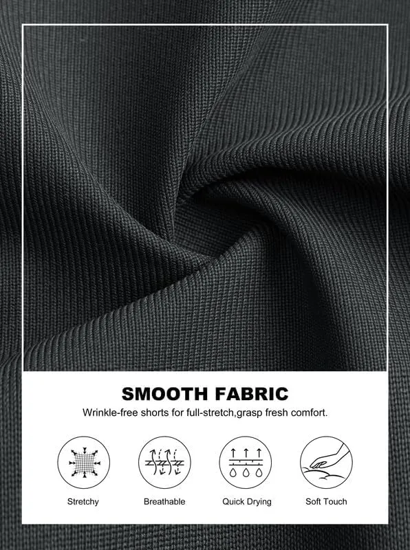 Viodia Men's Golf Shorts with Pockets 7 Inch Flat Front Slim Fit Chino Stretch Shorts for Men Summer Casual Dress