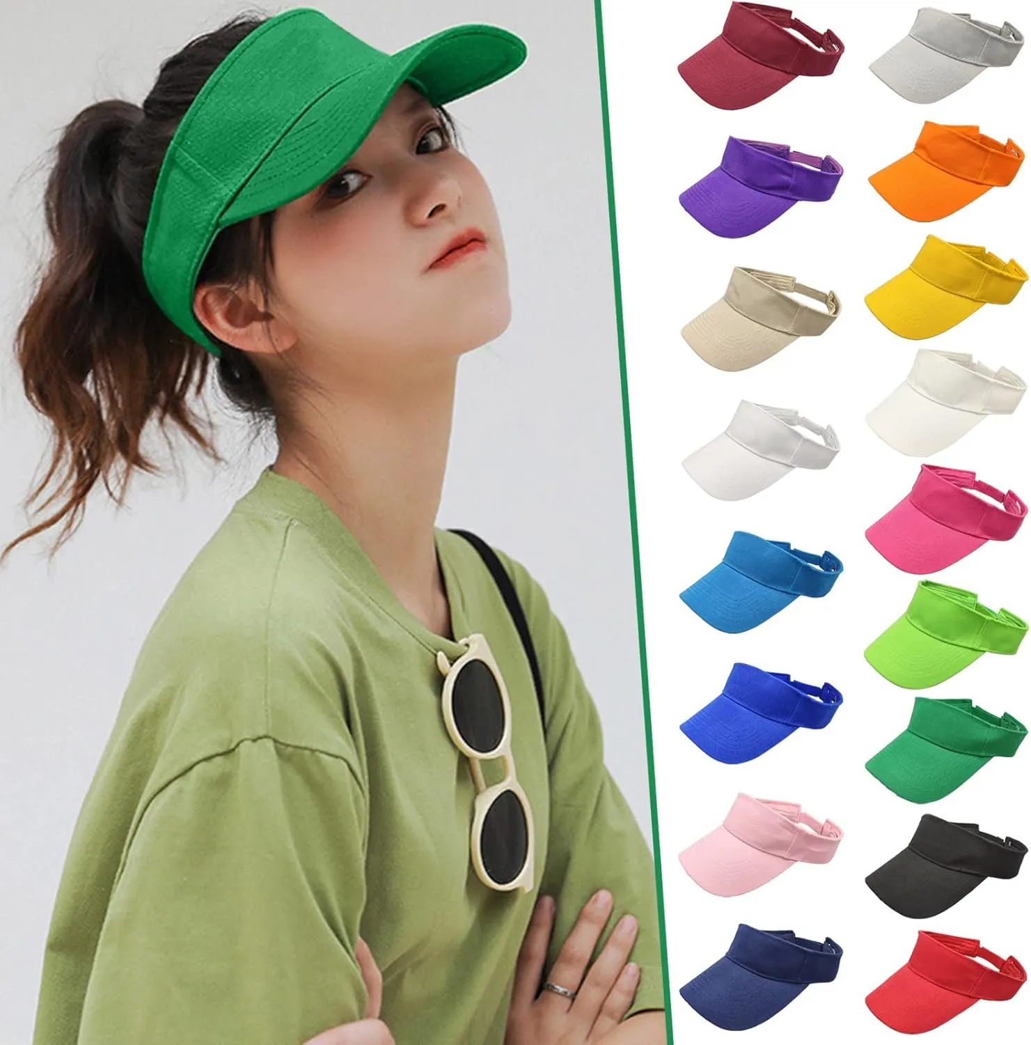 Visor Hat Men Women Outdoor Leisure Sun Visor Hat,for Running, Golf, Tennis Sun Cap Outdoor Travel Beach