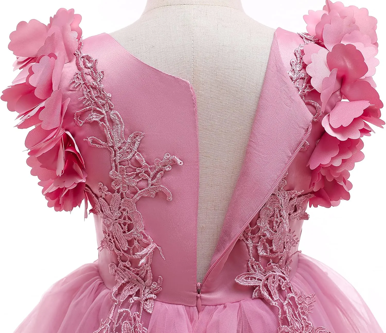 Weileenice Flower Girl Lace Dress Pageant Kids Wedding Christmas Holiday Party Dresses