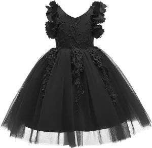 Weileenice Flower Girl Lace Dress Pageant Kids Wedding Christmas Holiday Party Dresses