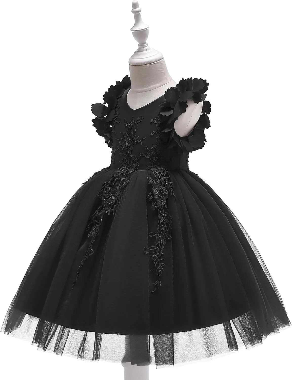 Weileenice Flower Girl Lace Dress Pageant Kids Wedding Christmas Holiday Party Dresses