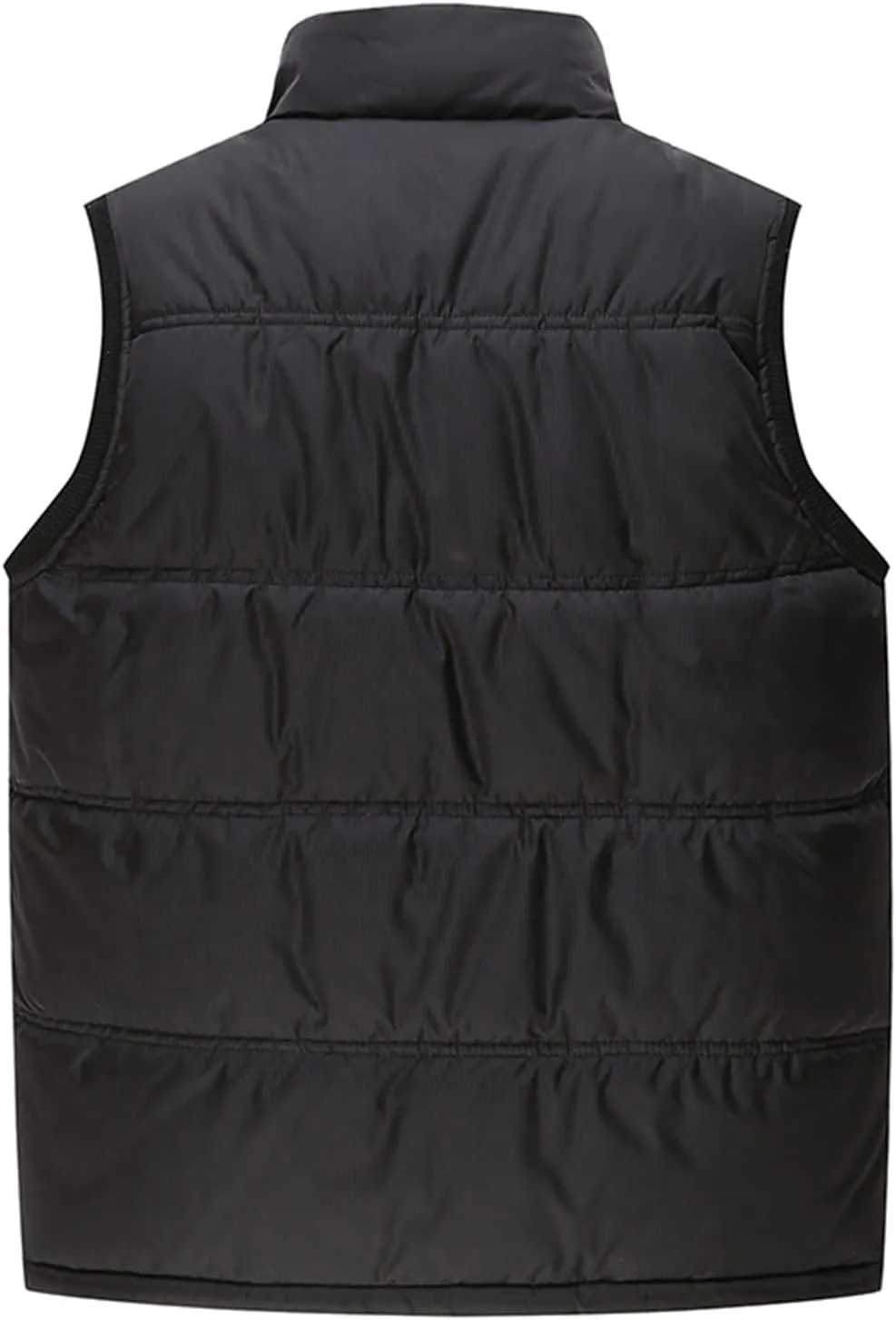 WENKOMG1 Winter Sherpa Lined Vest For Man,Solid Fleece Lined Packable Sleeveless Outerwear Zip Up Ski Vest Big And Tall