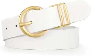 WHIPPY Women Leather Belt Fashion Design belt Gold Buckle Ladies Belt for Jeans Pants Dresses