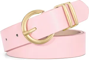 WHIPPY Women Leather Belt Fashion Design belt Gold Buckle Ladies Belt for Jeans Pants Dresses