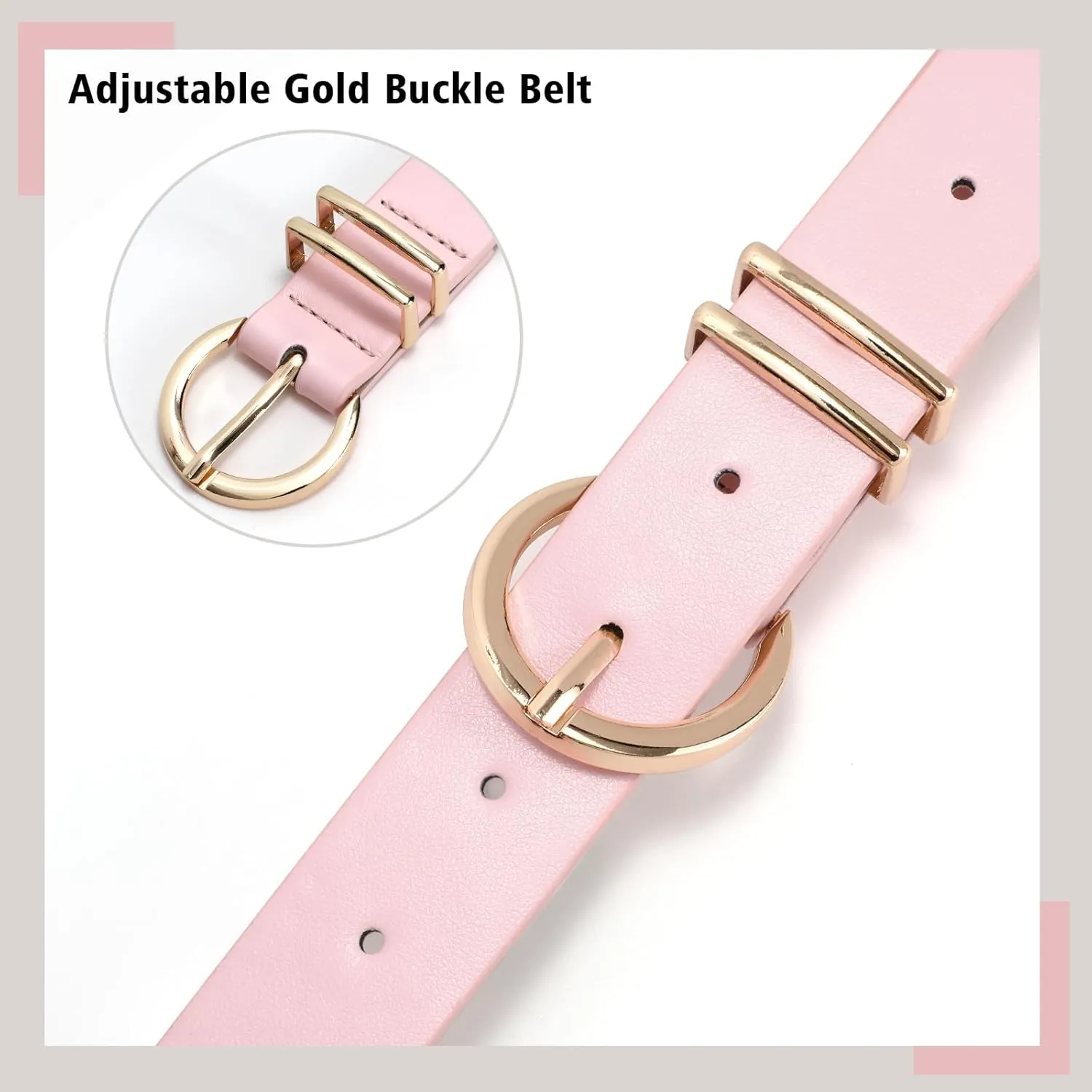 WHIPPY Women Leather Belt Fashion Design belt Gold Buckle Ladies Belt for Jeans Pants Dresses