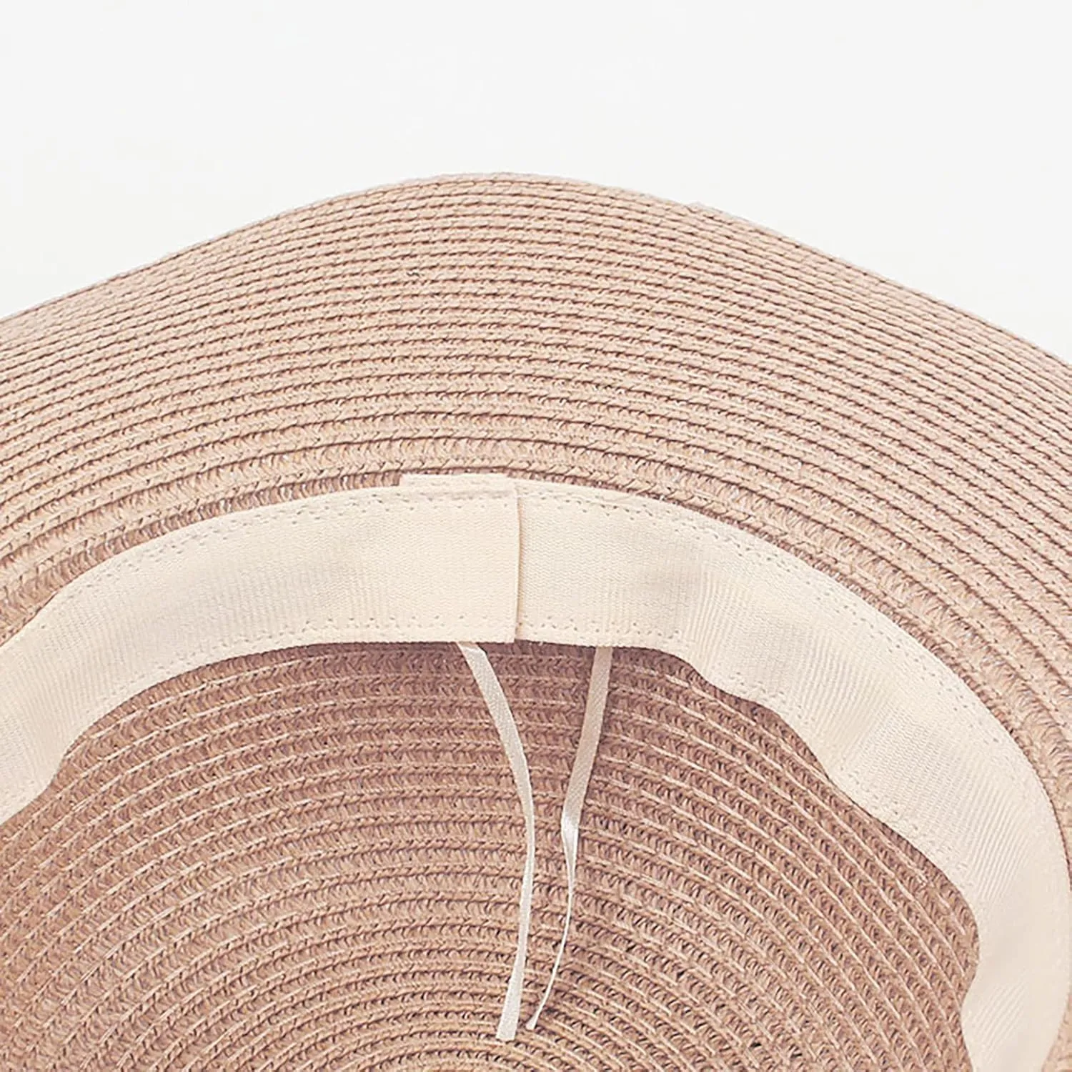 Wide Brim Floppy Straw Sun Hat Women's Girls Summer Flat Beach Bucket Hat Travel Foldable UV Protection Fishman Hat