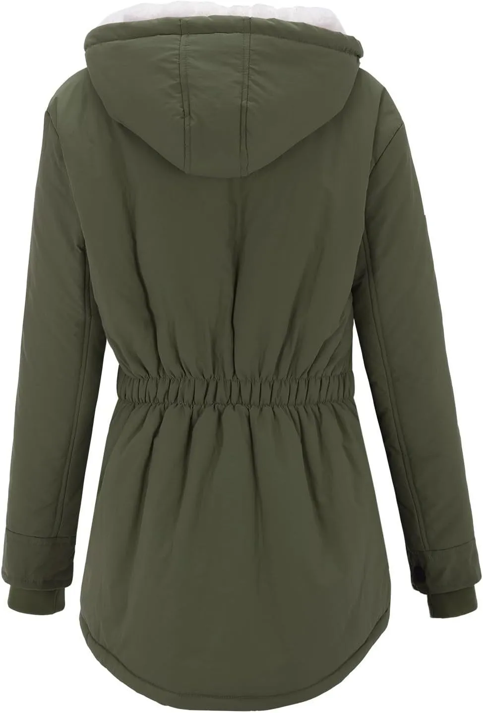Winter Coats for Women 2024 Long Sleeve Button Down Outdoor Hooded Jacket Sherpa Lined Fuzzy Fleece Comfy Jackets