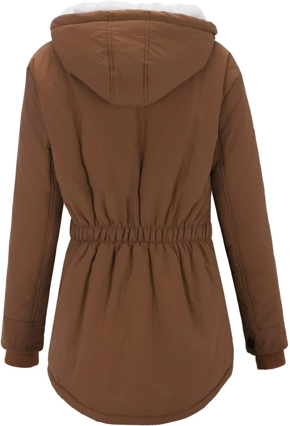 Winter Coats for Women 2024 Long Sleeve Button Down Outdoor Hooded Jacket Sherpa Lined Fuzzy Fleece Comfy Jackets