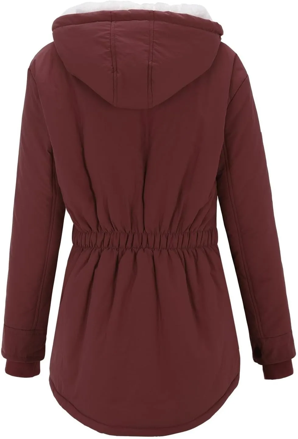 Winter Coats for Women 2024 Long Sleeve Button Down Outdoor Hooded Jacket Sherpa Lined Fuzzy Fleece Comfy Jackets