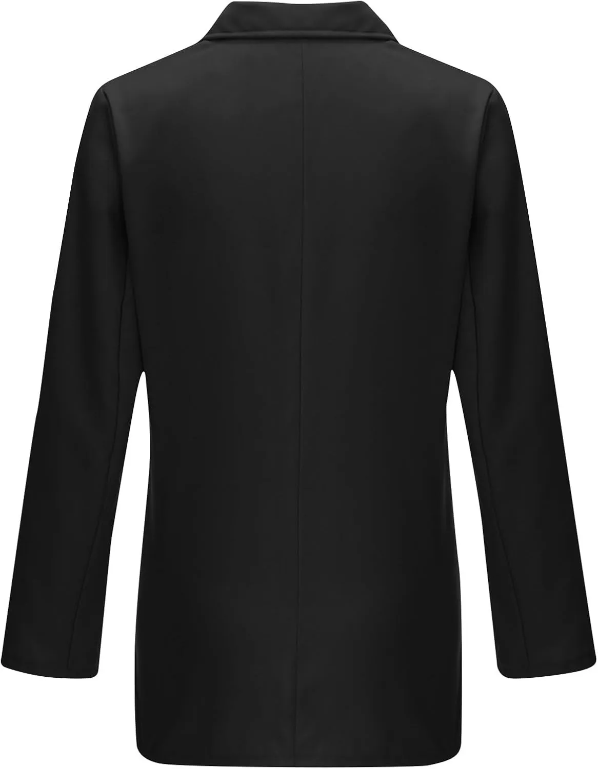 Wkishenl Blazers for Women Casual Long Sleeve Lapel Blazer Jackets Solid Button Open Front Jacket Plus Size Business Coats