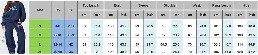 Women 2 Piece Outfits Bow Print Long Sleeve Oversized Sweatshirt Hoodies Baggy Wide Leg Sweatpants Fall Sweatsuits