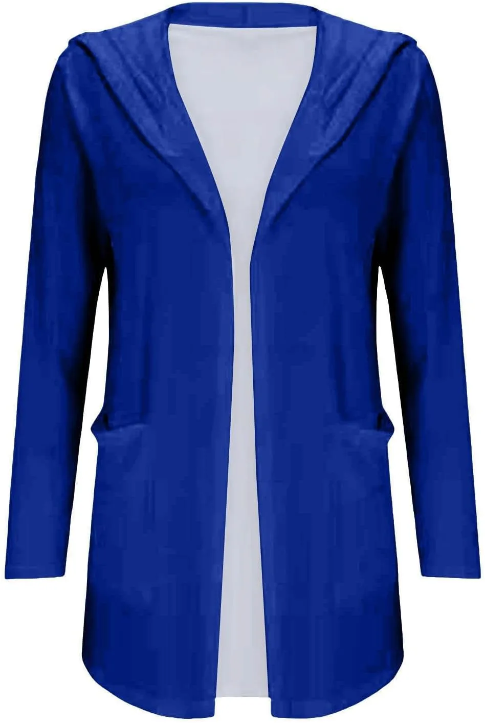 Women Casual Lightweight Open Front Cardigans 2025 Summer Long Sleeve Coat Solid Hooded Long Cardigans with Pockets