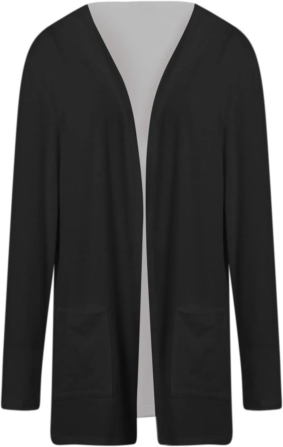 Women Casual Lightweight Open Front Cardigans 2025 Summer Long Sleeve Coat Solid Hooded Long Cardigans with Pockets