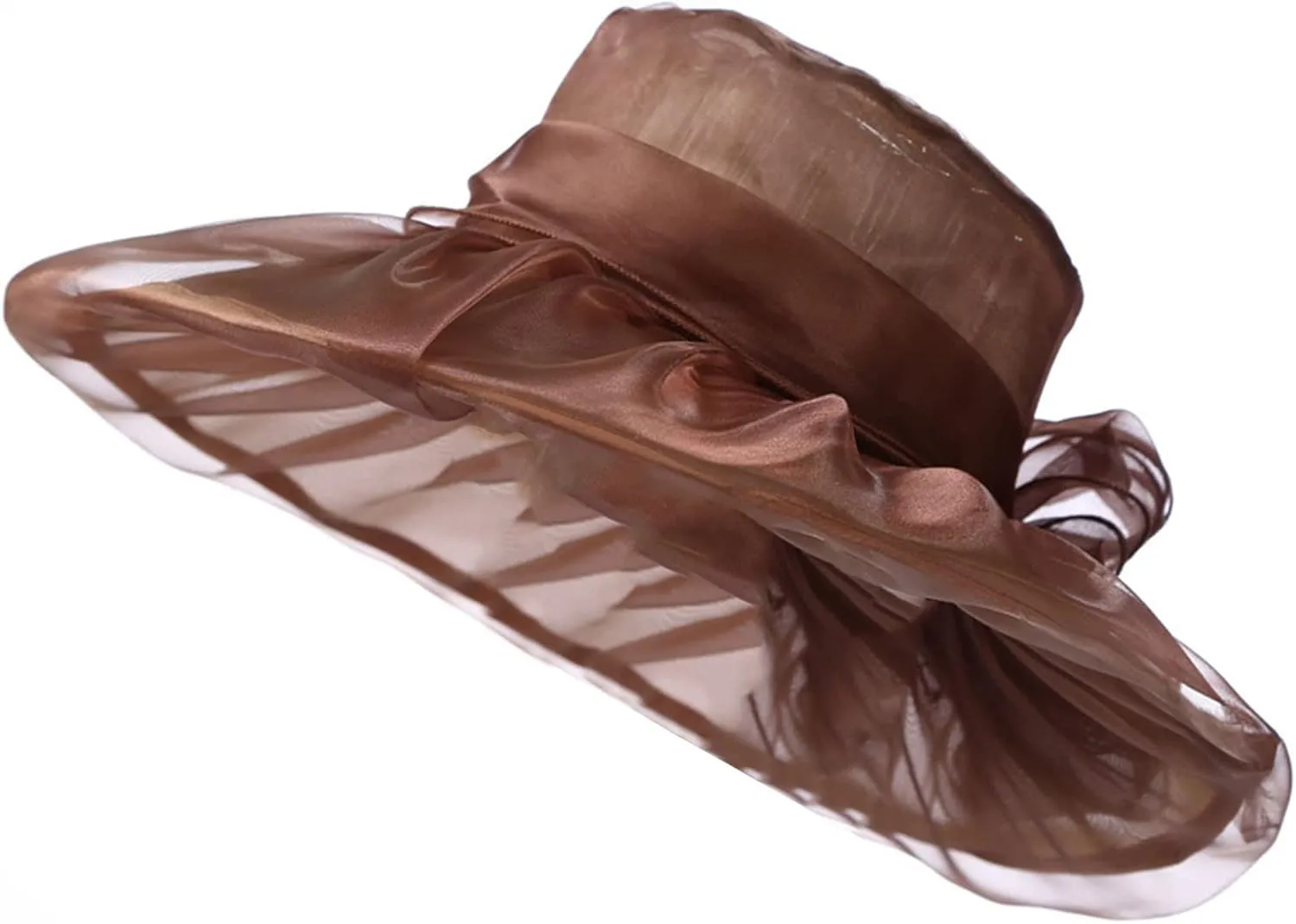Women Lace Solid Retro Church Hats Wedding Tea Fascinator Hat Bridal Short Brim Roll up Sun Hat Sunshade Hat Fedora