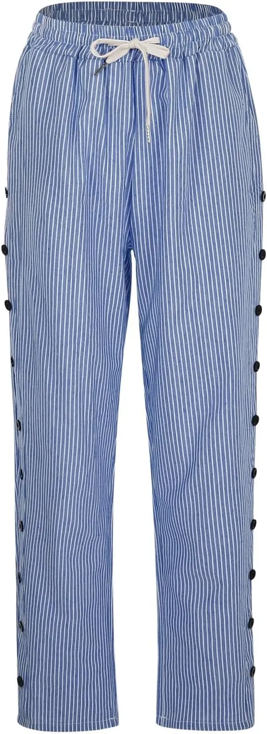Women Linen Capri Pants Summer Boho with Pockets Wide Leg Cropped Pants for Women Casual Summer Cropped Pants Womens