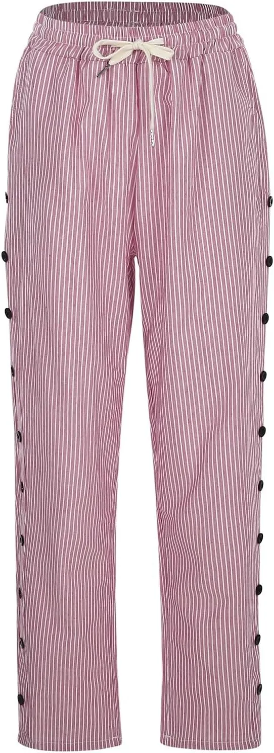 Women Linen Capri Pants Summer Boho with Pockets Wide Leg Cropped Pants for Women Casual Summer Cropped Pants Womens