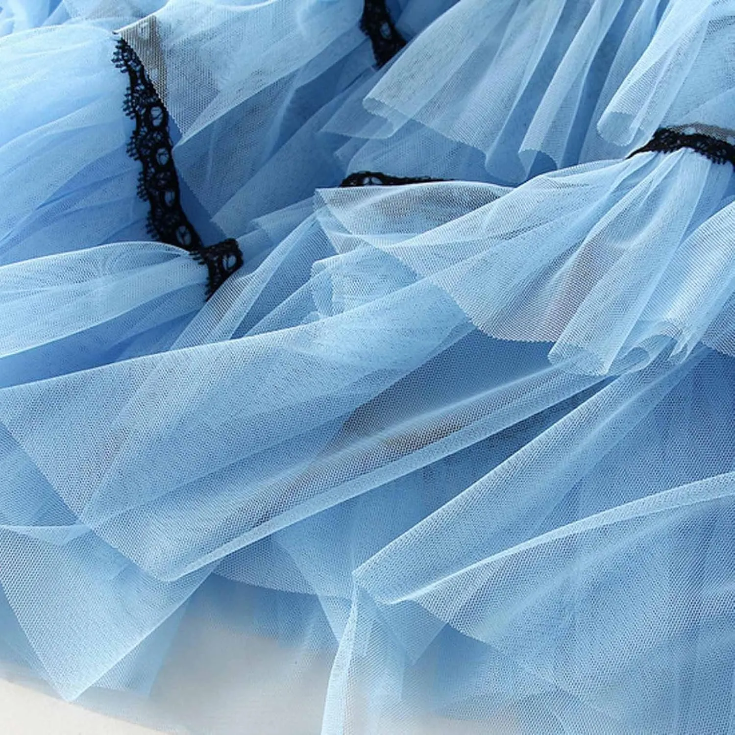Women Mid Length Skirt Dance Party A Line High Waisted Lace Tulle Tiered Skirt Holiday Party Long Skirt with