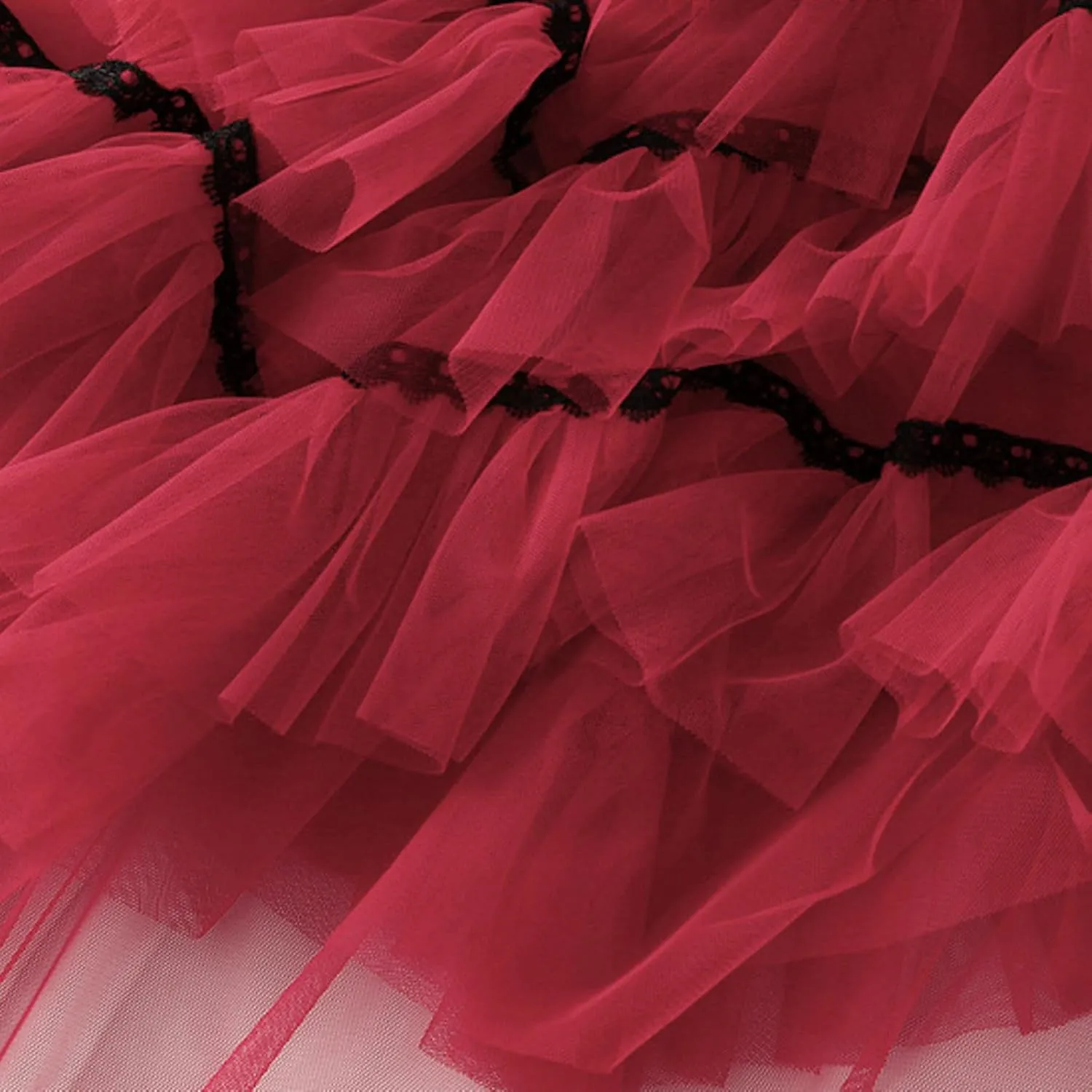 Women Mid Length Skirt Dance Party A Line High Waisted Lace Tulle Tiered Skirt Holiday Party Long Skirt with