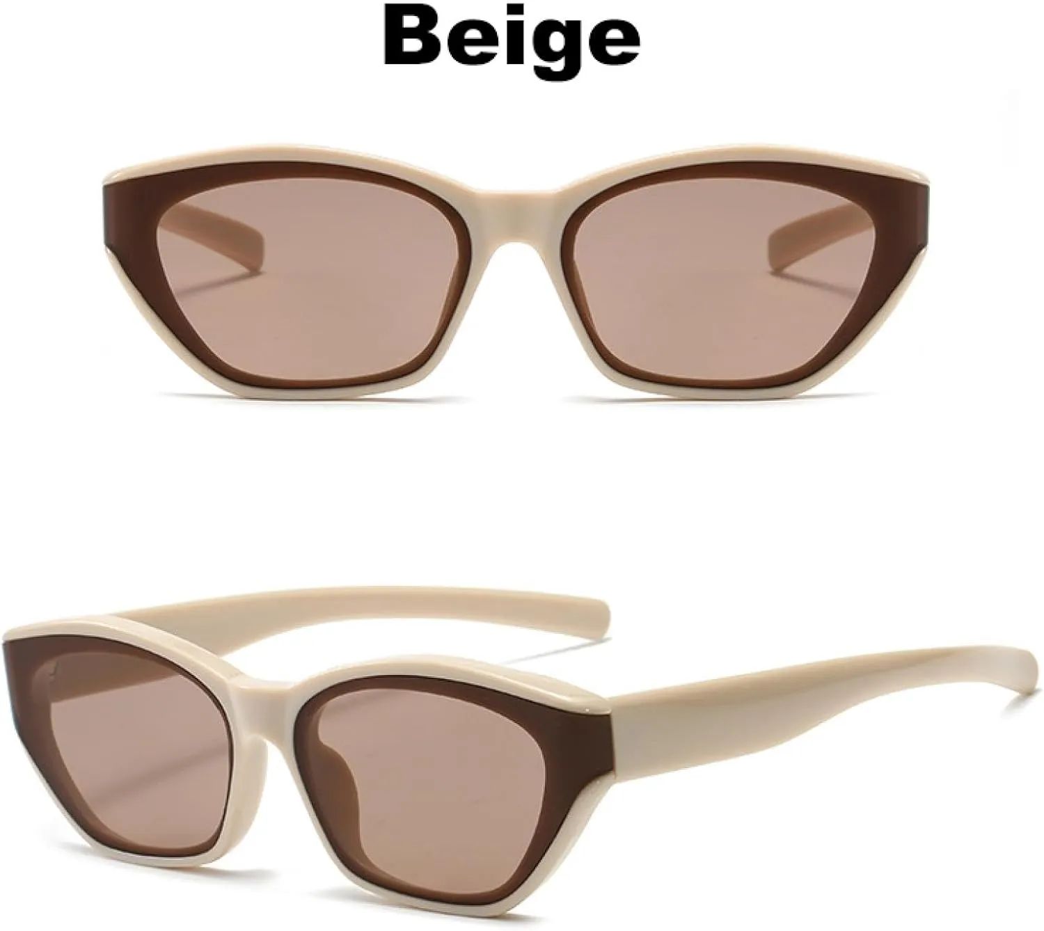 Women One-piece Frame Sunglasses Fashion Luxury Cat Eye Shades Uv400 Sunscreen Eyewear Men Vintage Sun Glasses