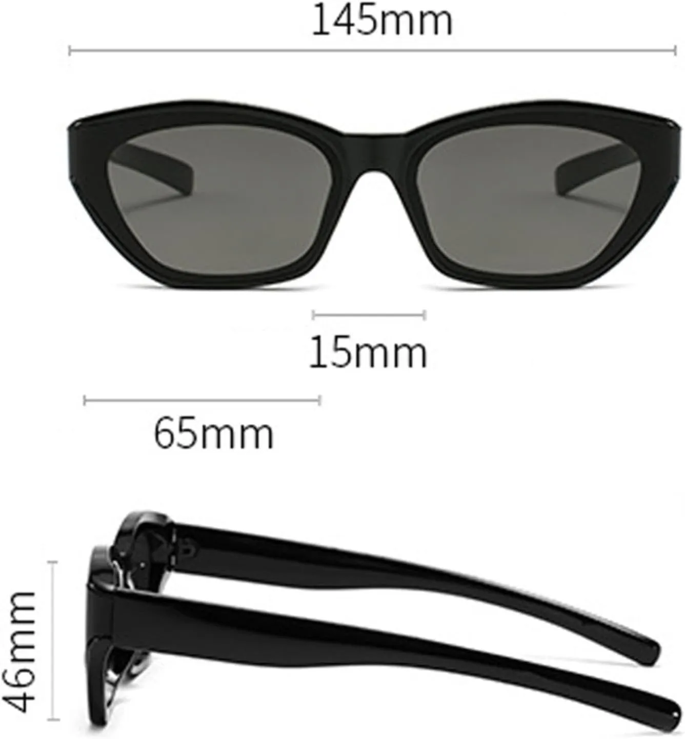Women One-piece Frame Sunglasses Fashion Luxury Cat Eye Shades Uv400 Sunscreen Eyewear Men Vintage Sun Glasses