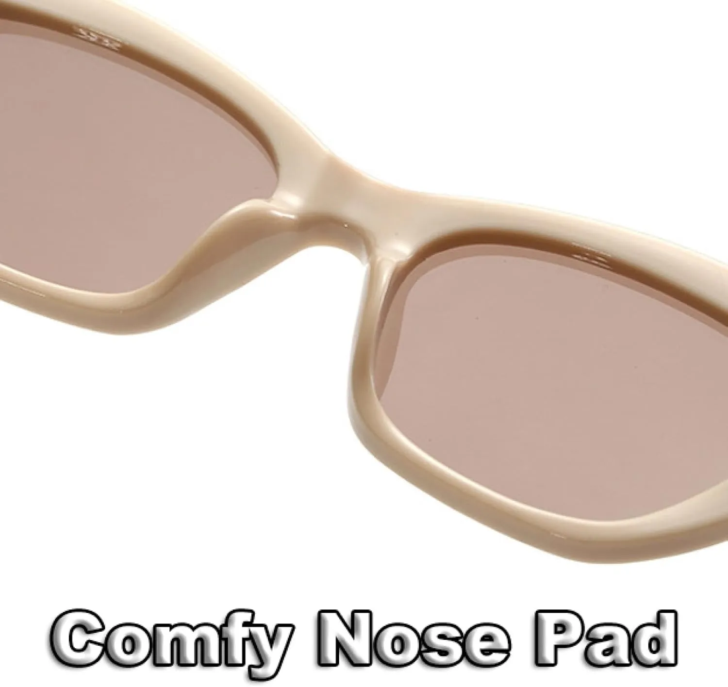 Women One-piece Frame Sunglasses Fashion Luxury Cat Eye Shades Uv400 Sunscreen Eyewear Men Vintage Sun Glasses