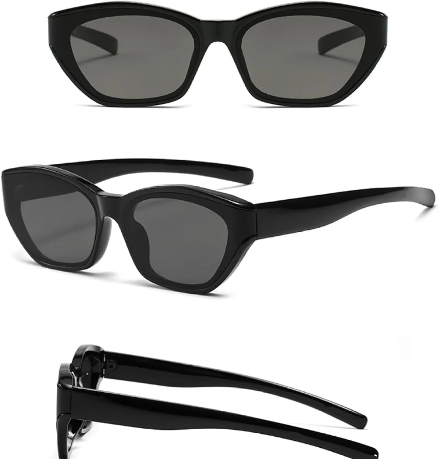 Women One-piece Frame Sunglasses Fashion Luxury Cat Eye Shades Uv400 Sunscreen Eyewear Men Vintage Sun Glasses