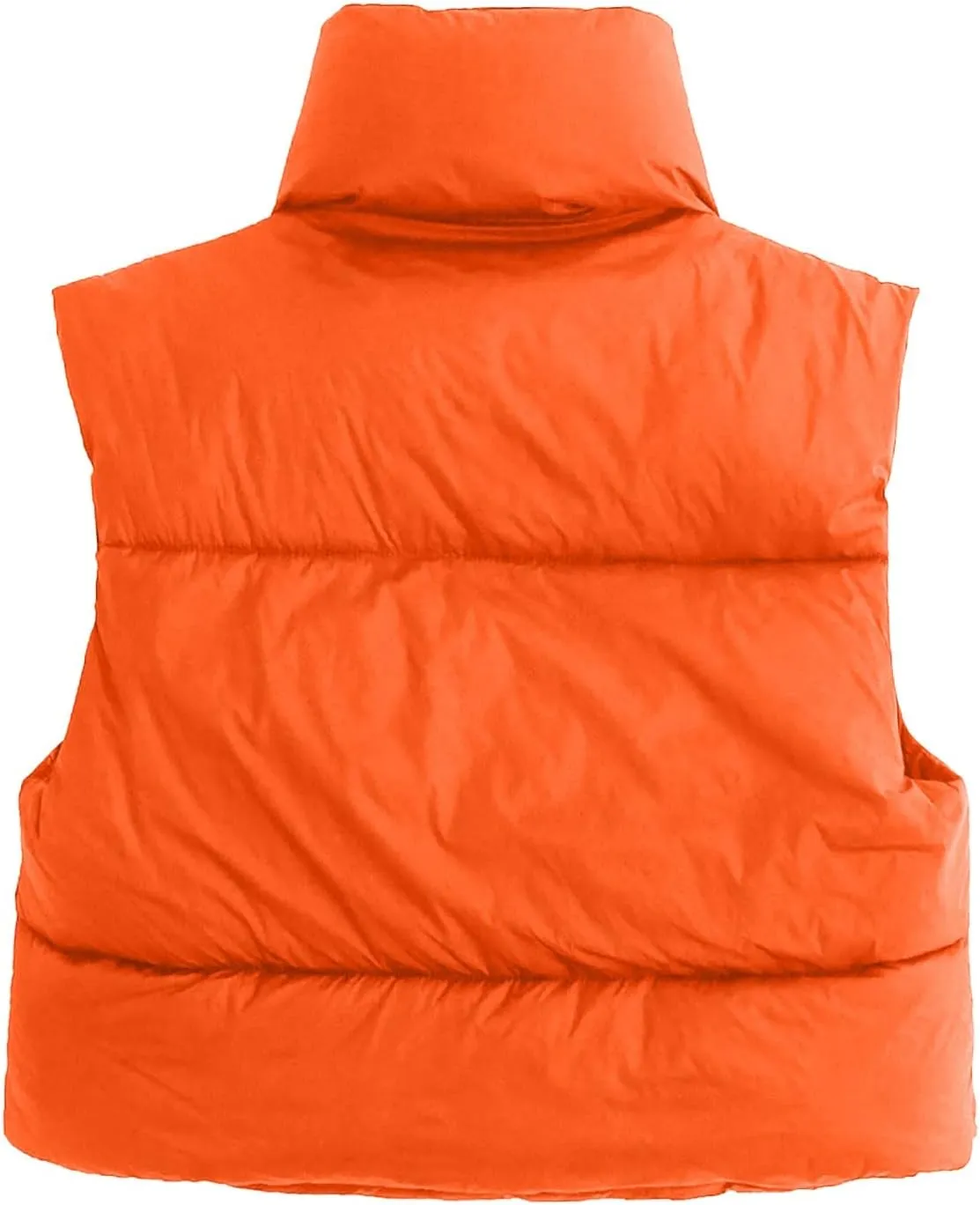 Women Winter Coats Cropped Puffer Vests Lightweight Zip up Jackets Sleeveless Warm Vest Padded Coats