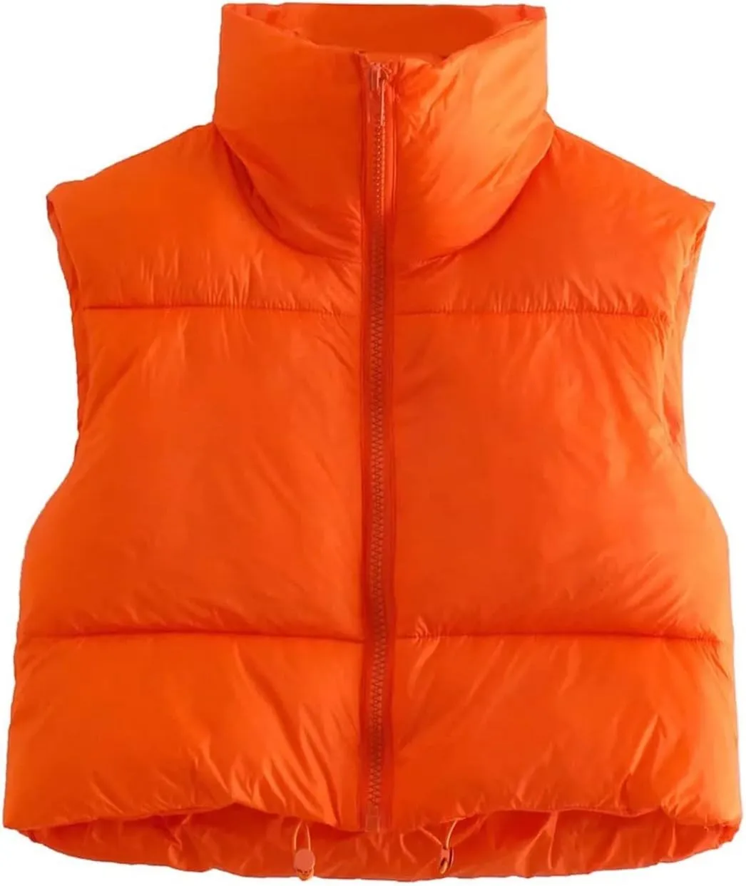 Women Winter Coats Cropped Puffer Vests Lightweight Zip up Jackets Sleeveless Warm Vest Padded Coats