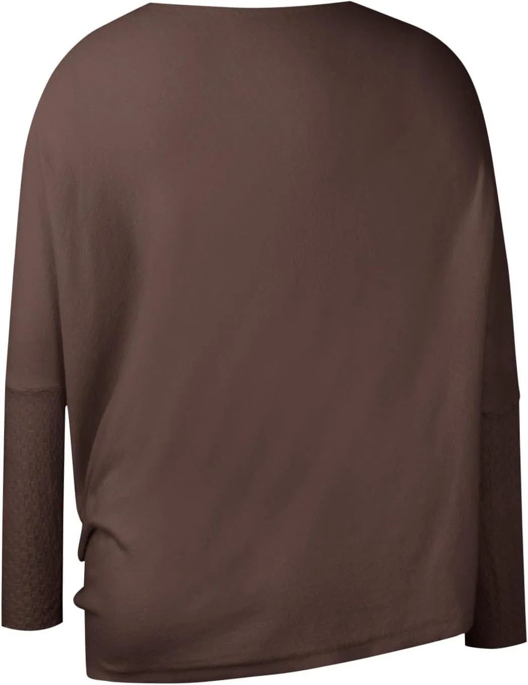 Womens Asymmetric Draped Jumper Long Batwing Sleeve Boat Neck Off The Shoulder Tunic Knit Winter Pullover Sweaters