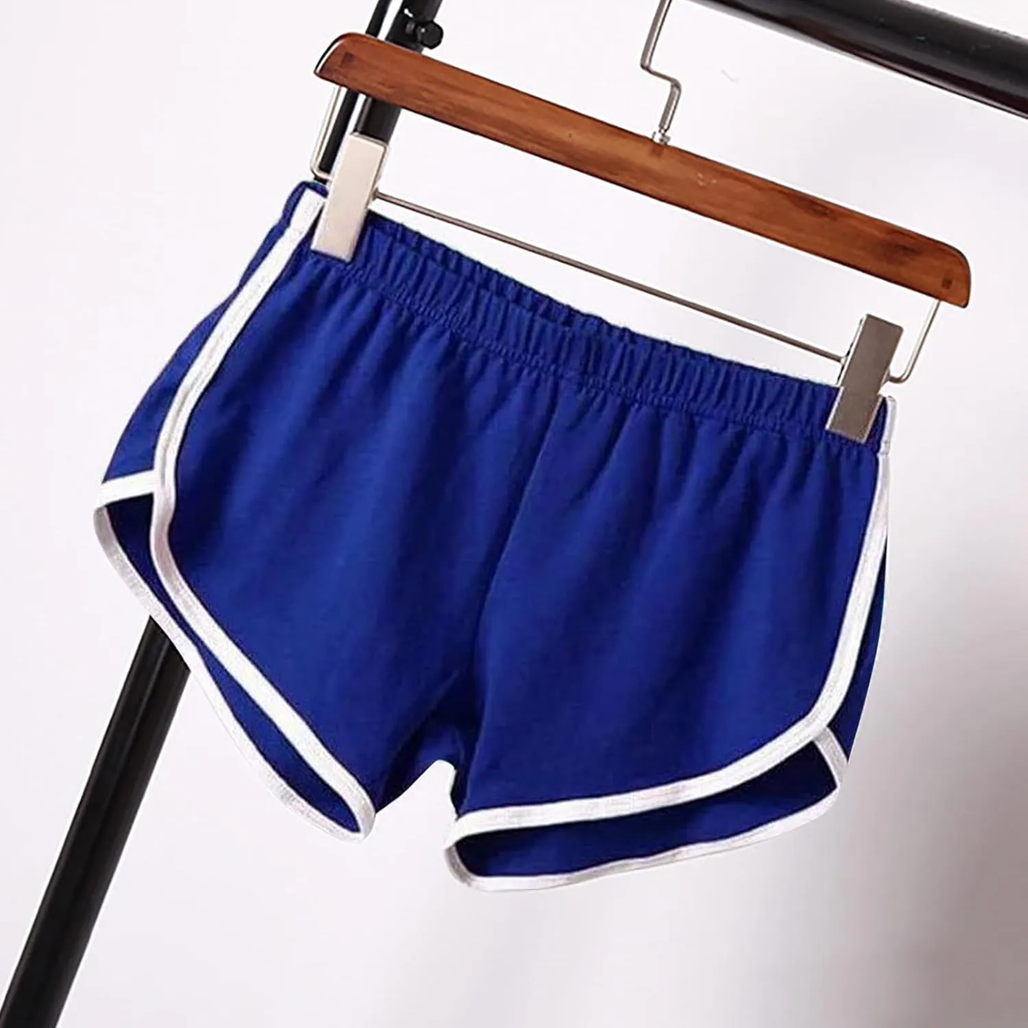 Women's Athletic Shorts High Waisted Running Shorts Pocket Summer Sporty Gym Elastic Workout Running Clothing