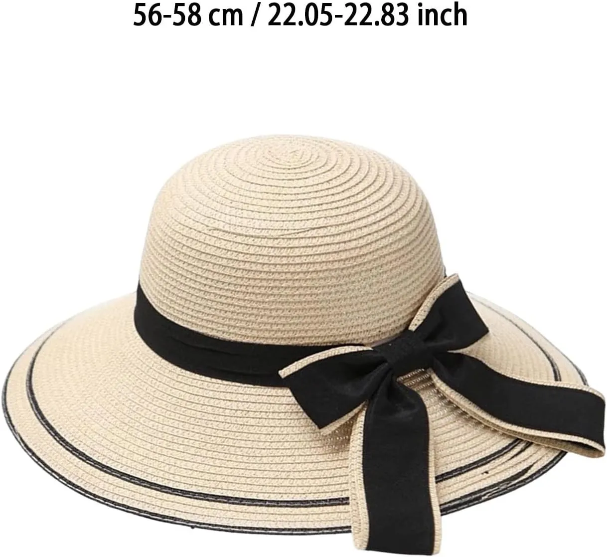 Womens Beach Sun Straw Hat Classic Fedora Wide Brim Floppy Buckle Panama Hat Straw Fedora Hats for Women