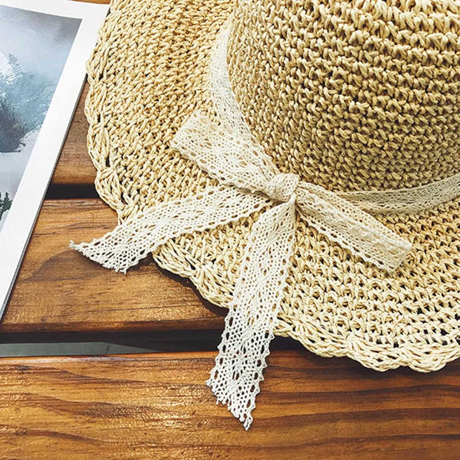 Womens Beach Sun Straw Hat Floppy Packable Short Brim Roll Up Panama Hat Straw Fedora Hats for Women