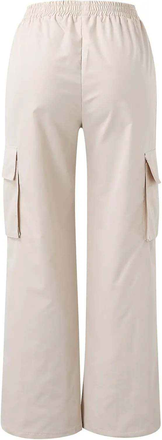 Women's Belt Less High Waisted Wide Leg Trousers Straight Leg Relaxed Trousers Casual Trousers Glitter