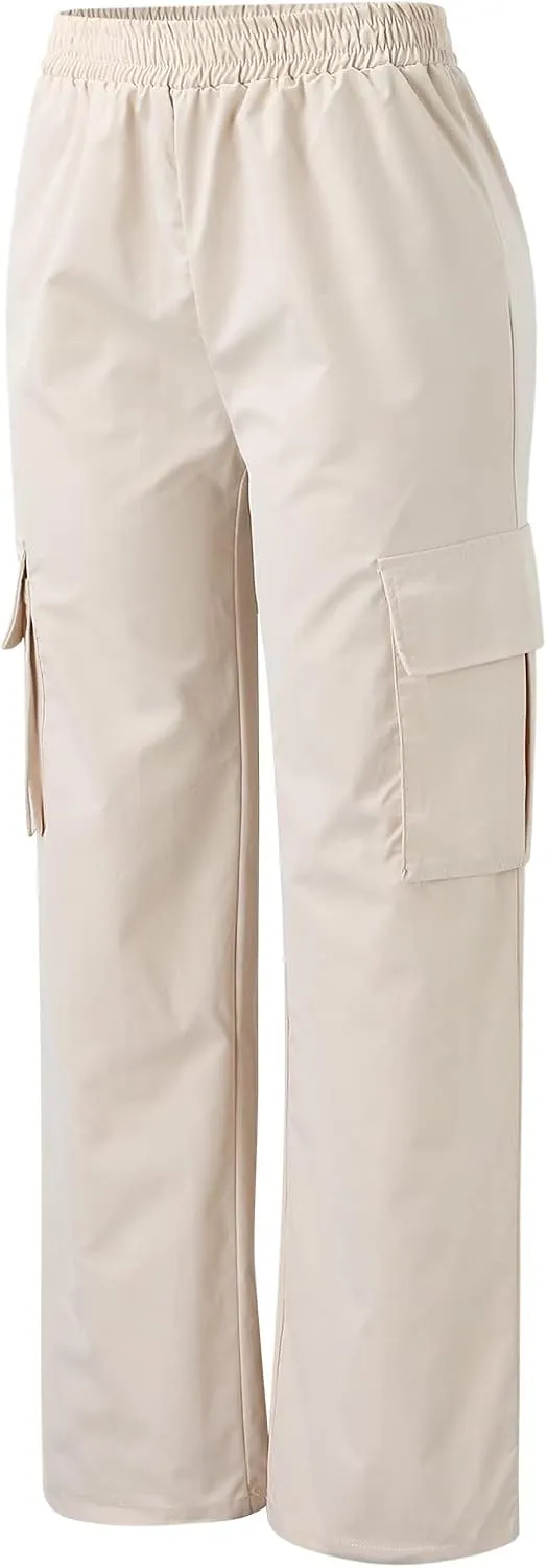 Women's Belt Less High Waisted Wide Leg Trousers Straight Leg Relaxed Trousers Casual Trousers Glitter