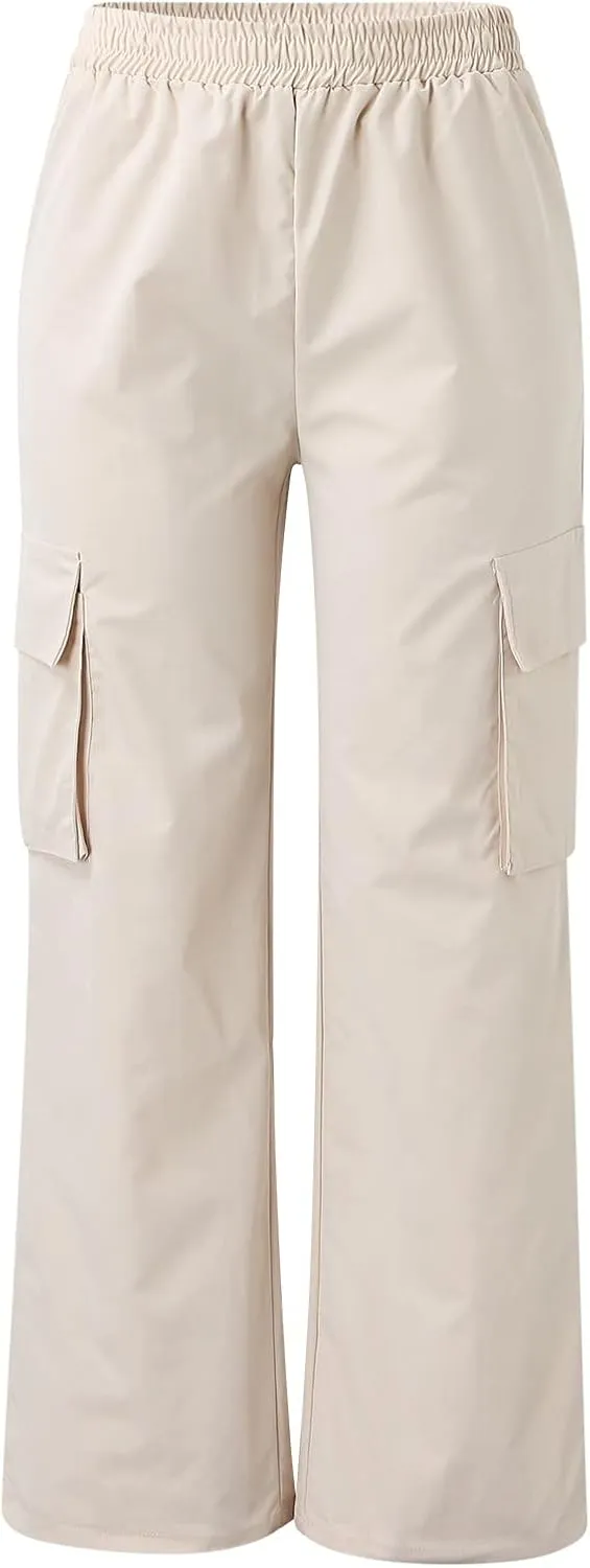 Women's Belt Less High Waisted Wide Leg Trousers Straight Leg Relaxed Trousers Casual Trousers Glitter