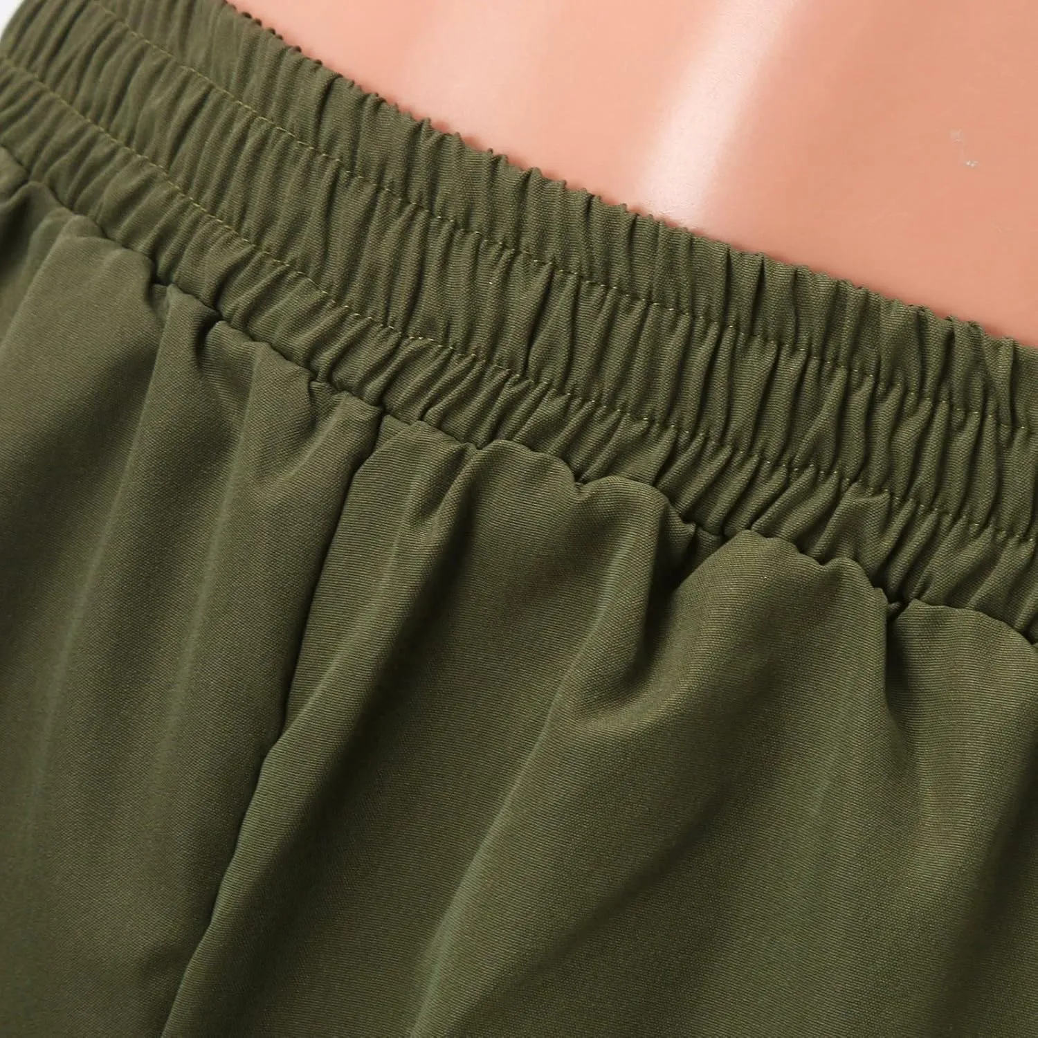 Women's Belt Less High Waisted Wide Leg Trousers Straight Leg Relaxed Trousers Casual Trousers Glitter